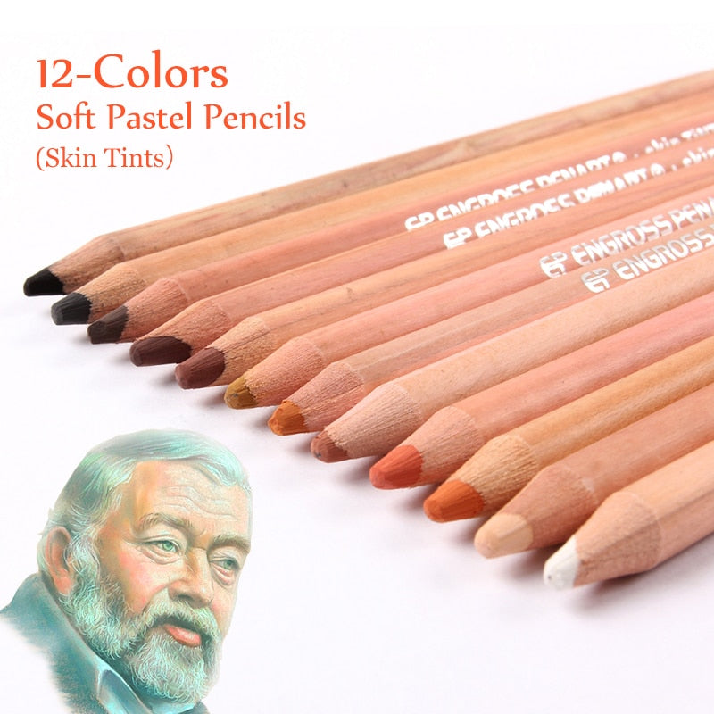 Soft Pastel Skin Tone Colored Pencil Set –