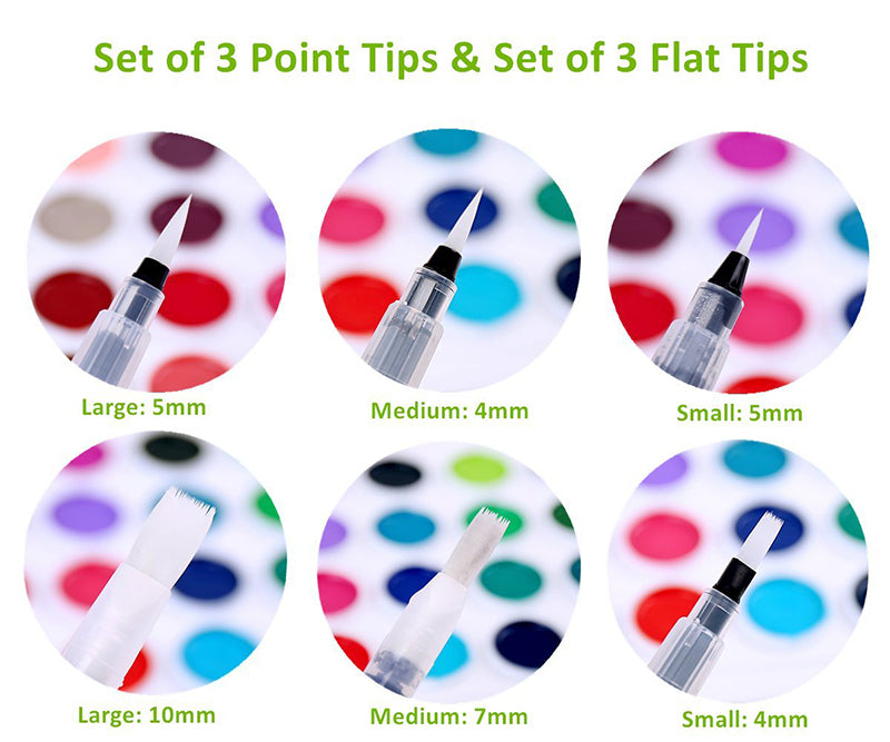 6 Tips Watercolor Brush Set