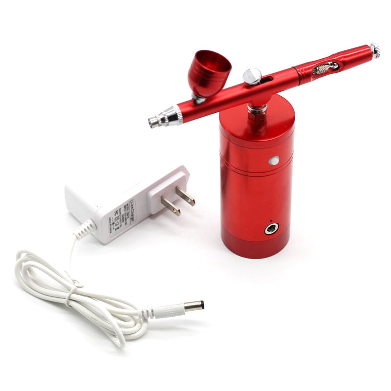 Multipurpose Cordless Rechargeable Airbrush Kit with Integrated Compressor